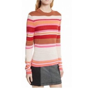 Free People Crewneck Striped Sweater Size Medium